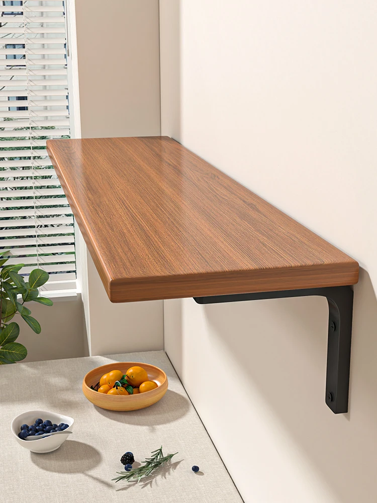 Wall shelf wall one-word board wall paint-free board     shelf wooden board baffle suspended shelf
