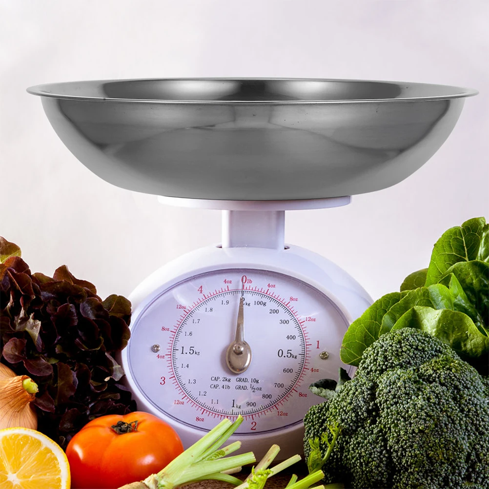 

2 Pcs Tray Electronic Scale Bowl Food Weighing Kitchen Insulated Bowls Silver Baking Mixing Cooking Storage