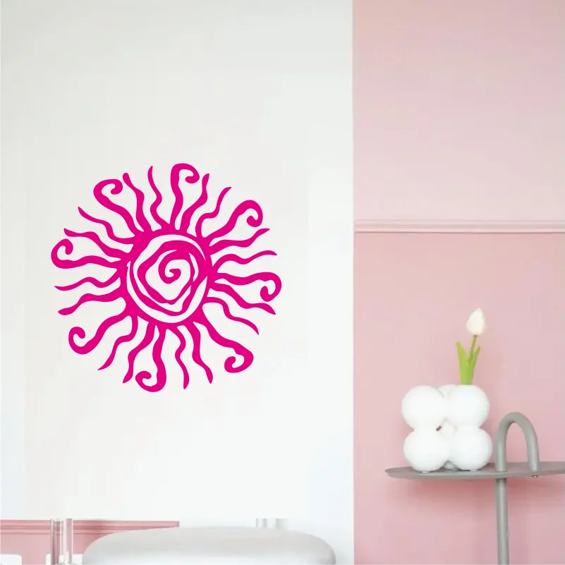 Wacky Sun Wall sticker Art Outdoor Decor Proof Wall Sculpture Ideal Kitchen Bathroom Living Room Decor glass window door  #230