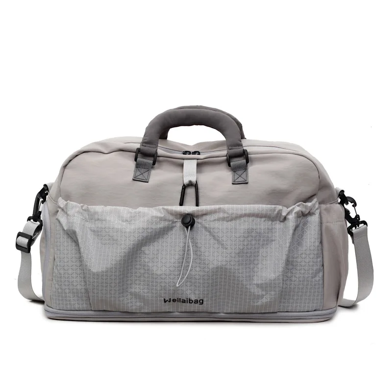 Large Capacity Travel Gym Bag Lightweight Portable Maternity Duffel Bag Dry Wet Separation Design Independent Shoe Compartment