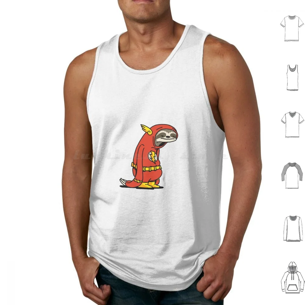 

Flash Sloth Funny Superhero Tank Tops Vest Sleeveless 100 Meme Cool Funny Ok Boomer Chill Inspiring Los Angeles California