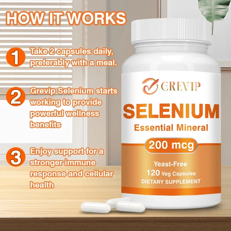 Selenium - Thyroid Support, for Energy Levels, Metabolism, Fatigue and Brain Function