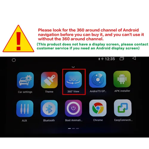 Imagen 2 del producto Smartour Universal 3D 360 4 cámara AHD 1080P 720P sistema de cámara de visión envolvente para coche cámara de marcha atrás para reproductor estéreo de Radio Android