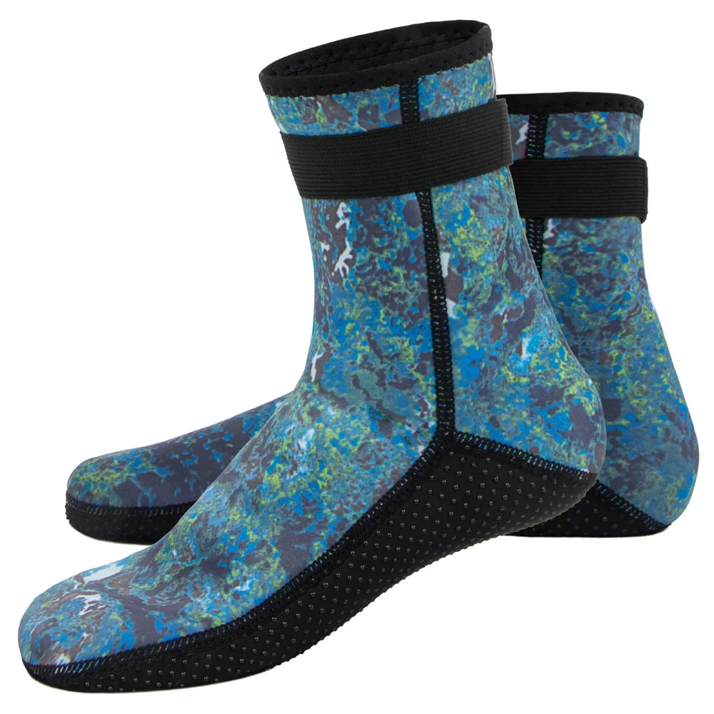 3mm Camouflage Tauchsocken Neopren Anti-Rutsch-Wassersocken Warm halten Sandsocken Wassersport Schwimmen Surfen Tauchen Schnorcheln – Detail 7