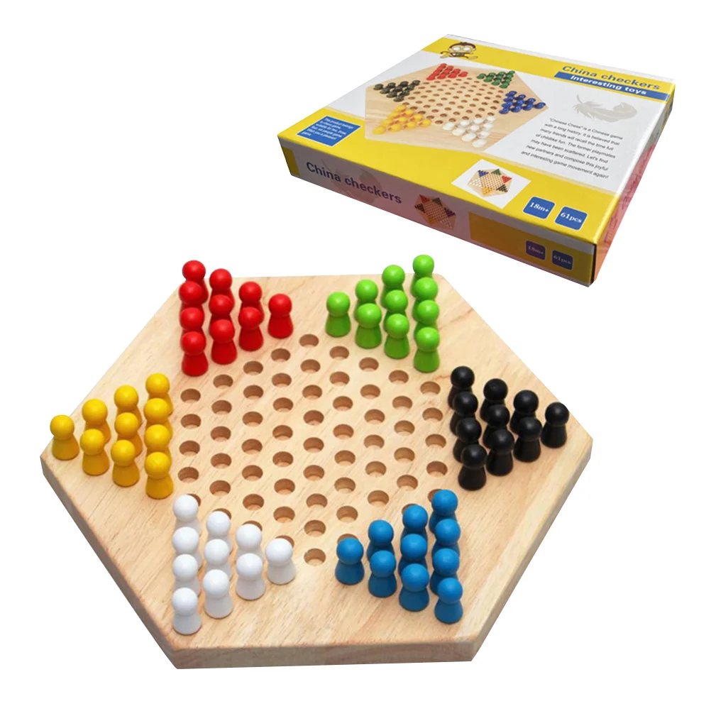 

Checkers Funny Toy Educational Chinese Board Game Toys Kids Desktop Wooden Parent-child