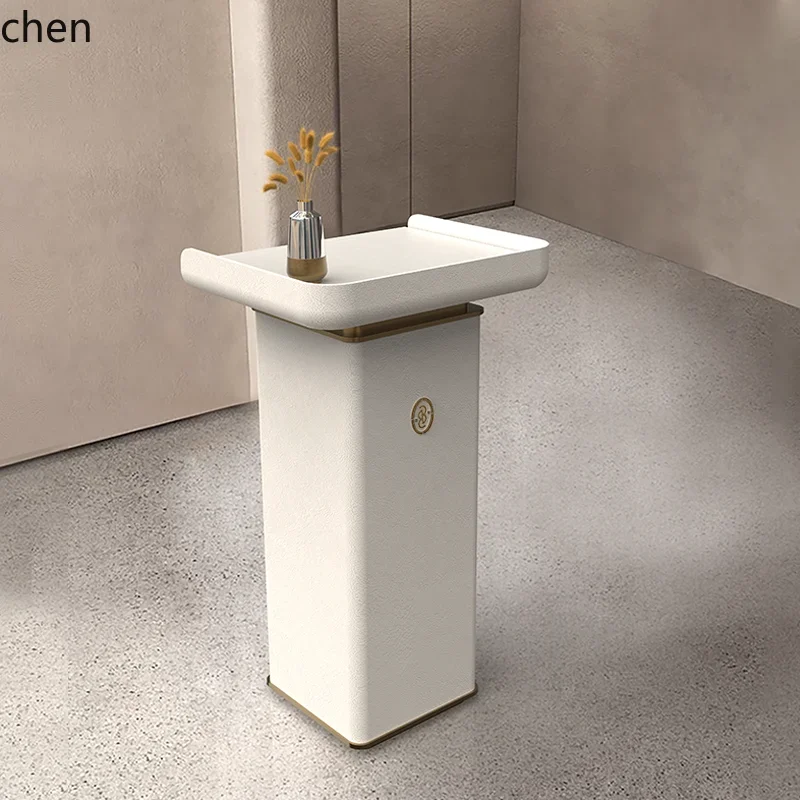DSA  Leather Reception Light Luxury Company Front Reception Desk Simple Guest Service Desk