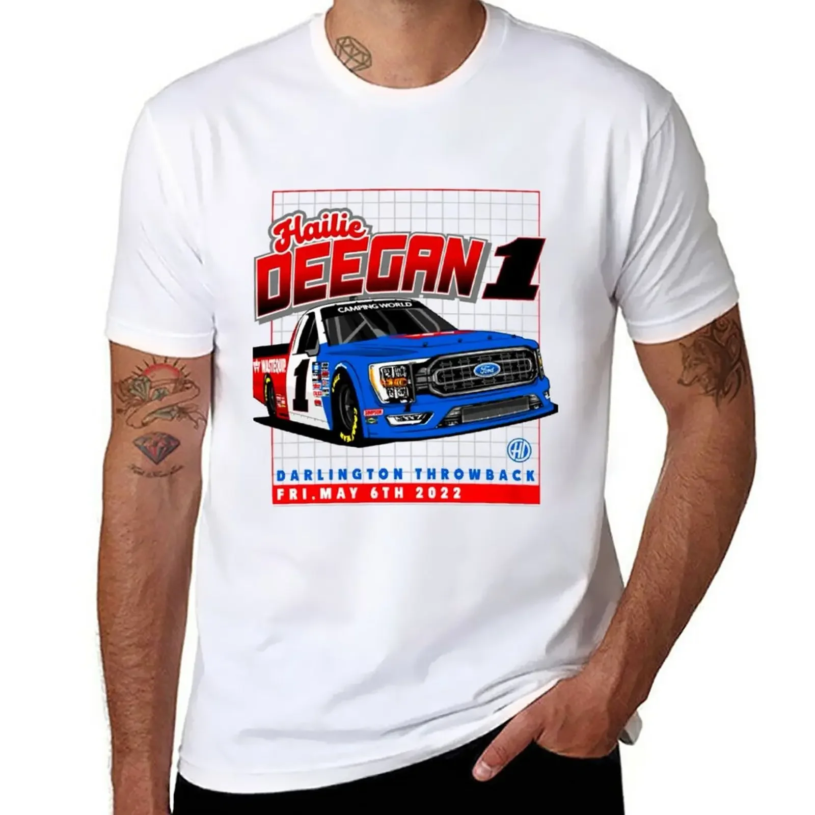 New Hailie Deegan Merch T-Shirt baggy shirts plus size clothes men graphic t shirts