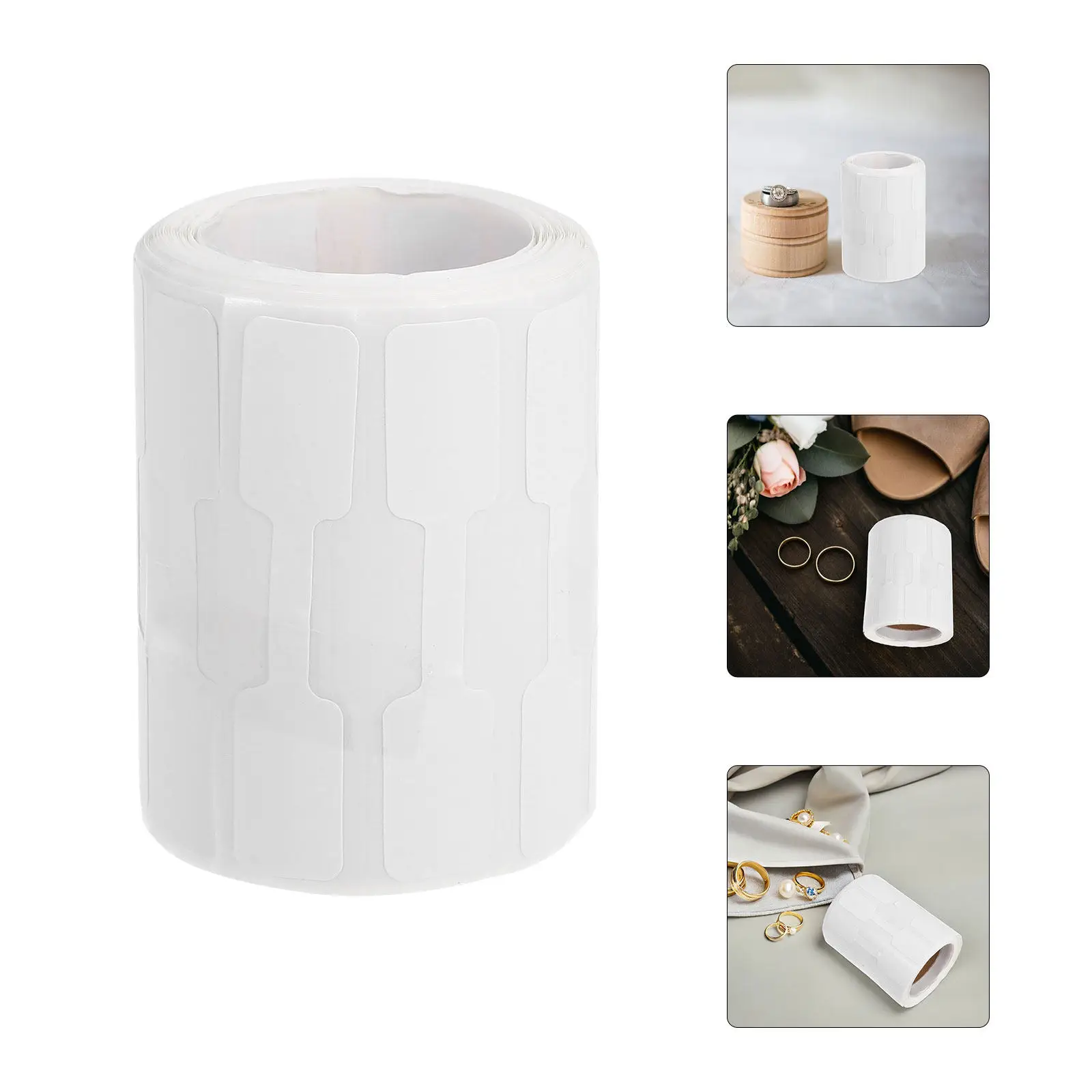 500Pcs Jewelry Price Tags Kraft Paper Adhesive Labels Self Adhesive Writable Tear Resistant Price Stickers for Necklace Earring