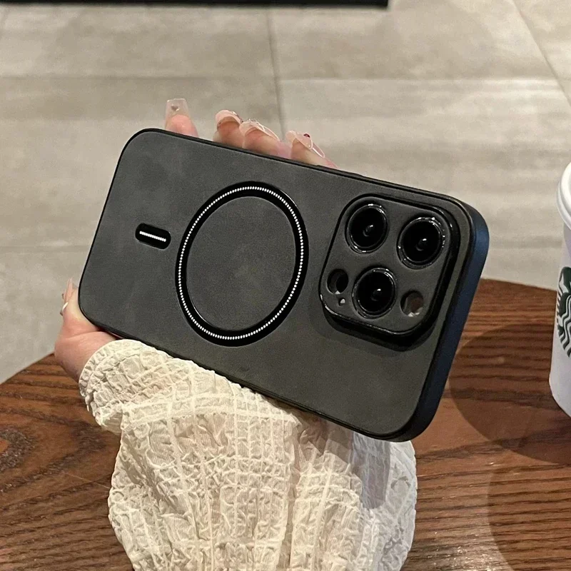 Роскошный магнитный чехол для телефона Cortex с беспроводной зарядкой для iPhone 11, 12, 13, 14, 15, 16 Pro Max Plus X Xs XR Magsafe Bumper Cover