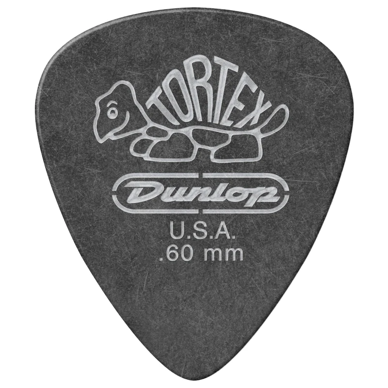 Dunlop    Pick. 488R Tortex BLACK matte non-slip acoustic/electric guitar pick. Thickness: 0.50/0.60/0.73/0.88/1.00/1.14mm.