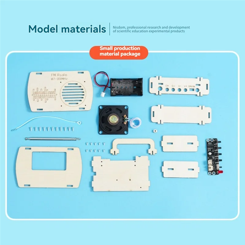 【Ceda de preço! !】DIY Kit de rádio FM Projeto científico de madeira Modelo Escola Educacional Diversão Projeto de física