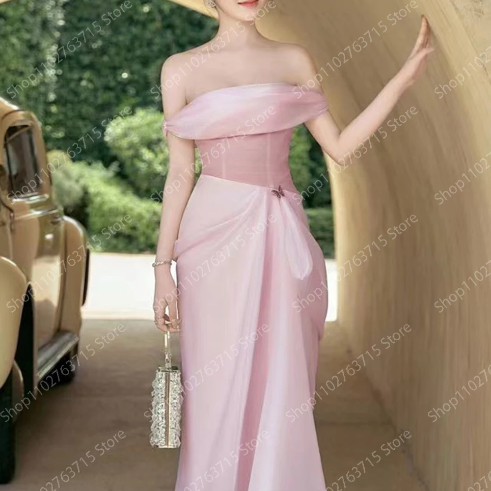 Elegant Long Evening Dresses for Women Off the Shoulder Floor-Length Mermaid Prom Party Wedding Gala Special Events Dress 2024