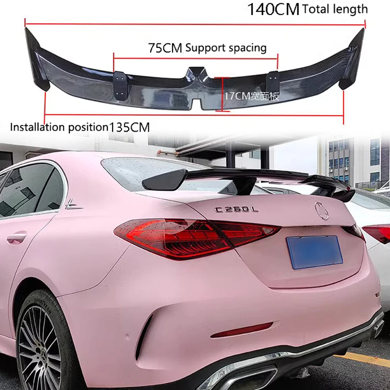 

For Mercedes Benz C-Class A200L C260L W204 C200 C250 C300 Rear Trunk Lid Car Wings Ducktail Lip Spoiler 4 Door 2008-2022 gt wing