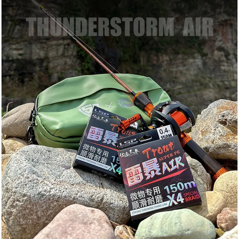 24 LSP Thunderstorm Air 4X PE Fishing Line Braided 4 Strands 150M/50M Multifilament Line Linhas Pesca For Stream