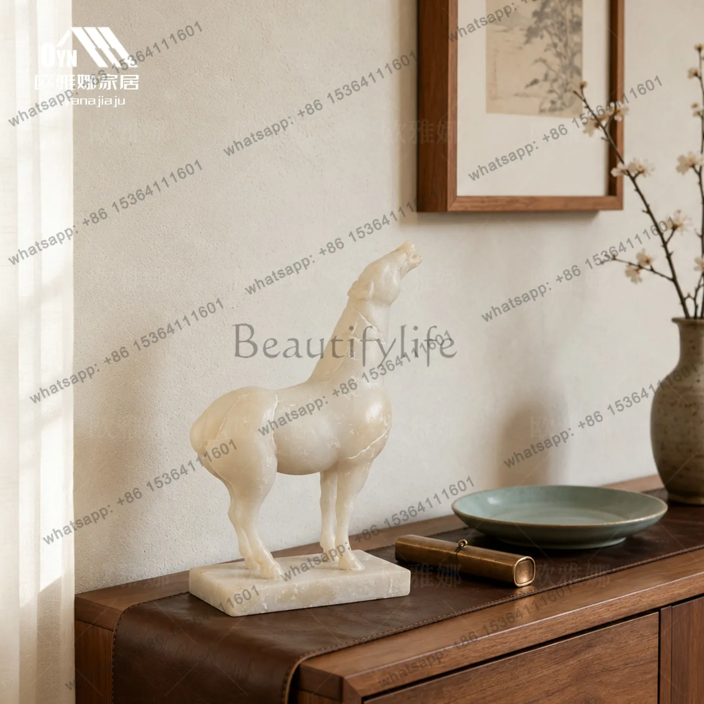 Wabi-sabi French modern retro style ornament creative living room
