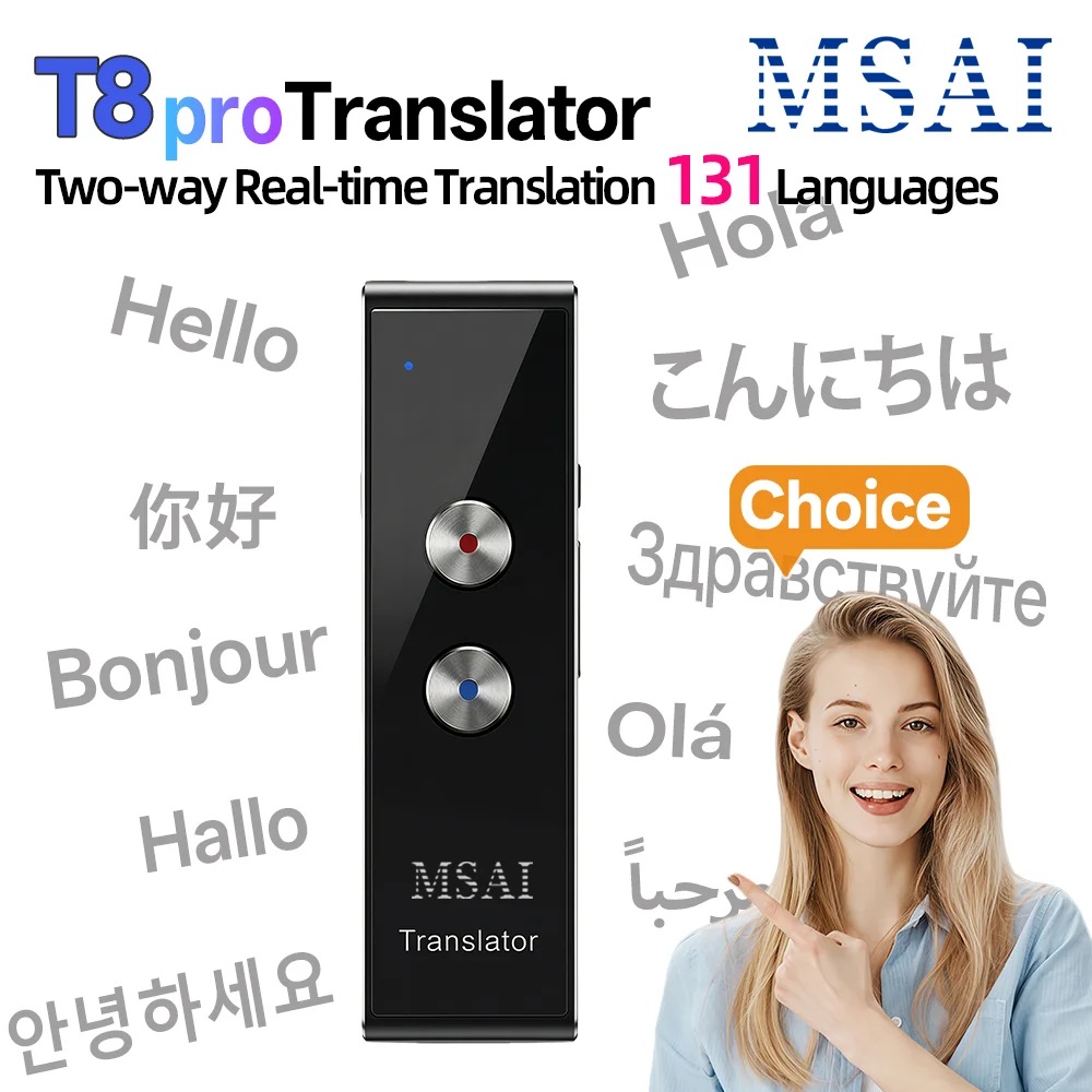 New Upgrade Voice Translator 131 Languages Wireless Smart Tw