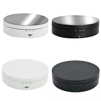 3 Speeds Electric Rotating Display Stand Mirror 360 Degree Turntable Jewelry Holder Battery for Photography Video Shooting Props
