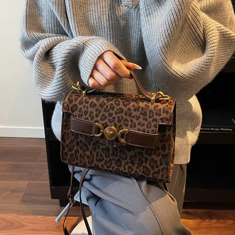 

2026 Winter Trend Women's Bag - Famous Designer Leopard Print Crossbody, Crocodile Pattern Portable Shoulder Bag