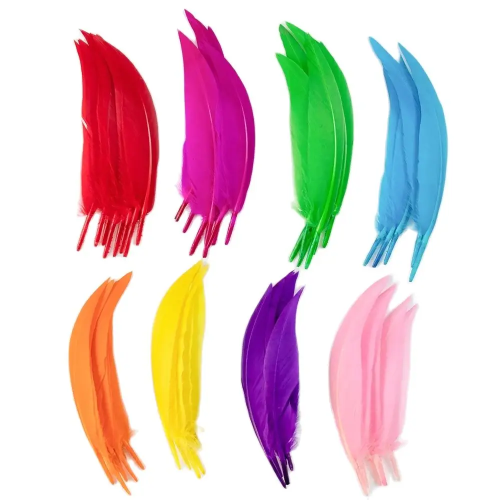 50PCS Dyed Goose Feathers 10-15cm Multicolor Duck Feather For DIY Headdress Jewelry Making Party Decoration Plumes Crafts