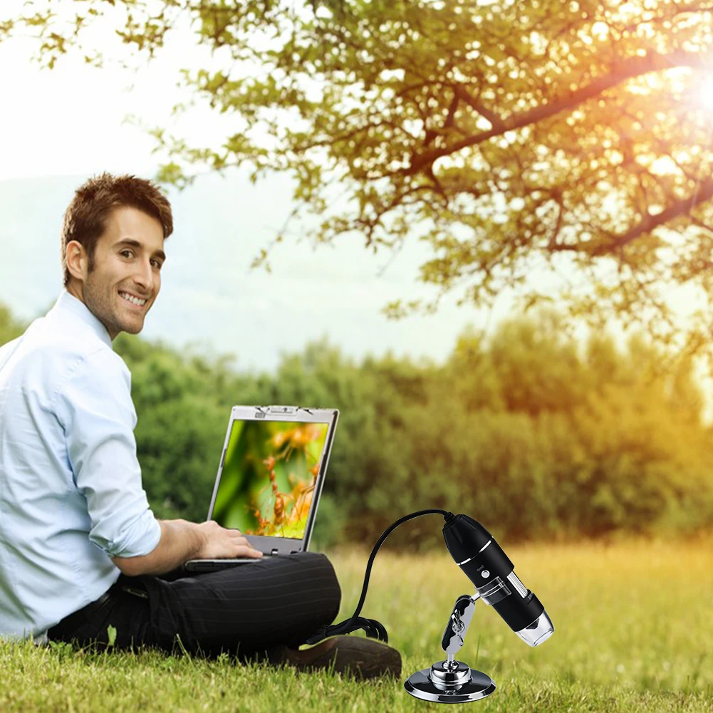 1600X HD USB مجهر رقمي إلكتروني يدعم نظام WIN10/8/7/XP المحمولة يده الاستشعار كاميرا المكبر