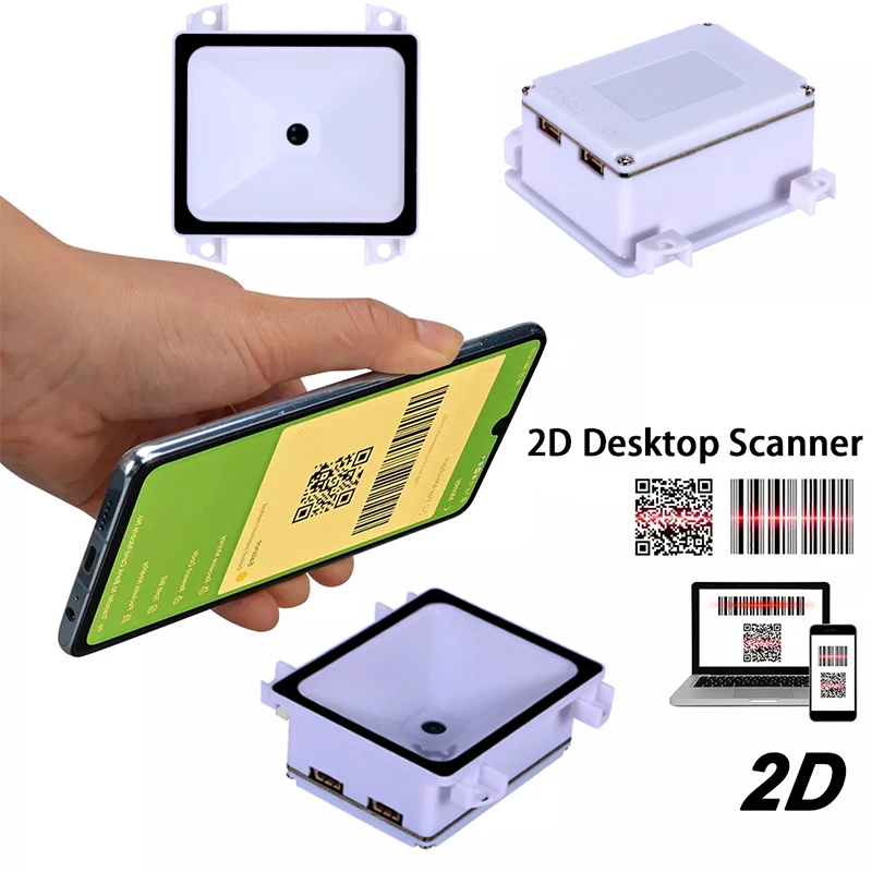 EVAWGIB TTL RS232 Serial USB Barcode Scanner CCD/2D/QR Self-Inductio barcode Reader Mini Automatic Scan Module Mobile Payment