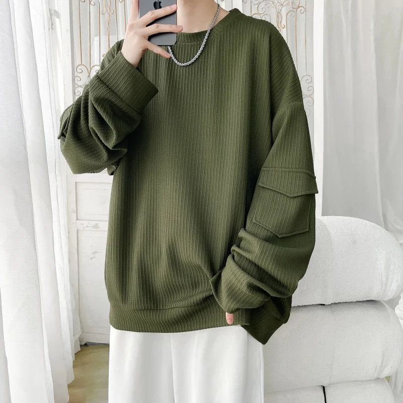 

White Pleated Hoodie Men Fashion Black Casual Sweatshirt Men Streetwear Hip-hop Loose Pullover Hoodie Mens Hoody M-3XL