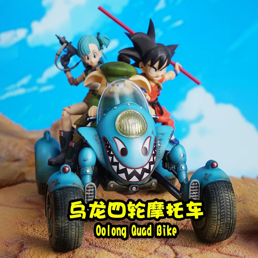 Figura de Dragon Ball de Anime, cerdo Oolong, Quad Bike, serie de vehículos de Dragon Ball, modelo de resina Gk, juguete de decoración para coleccionar, regalo de cumpleaños