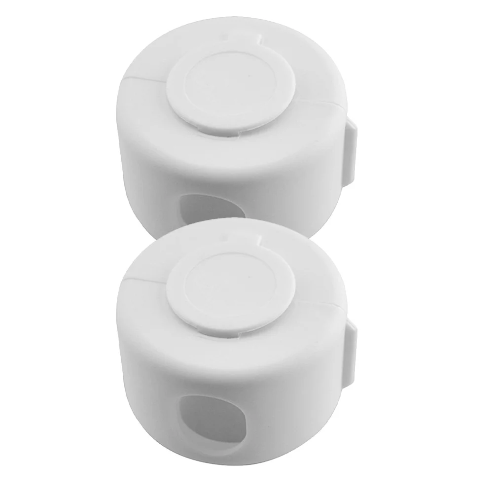 

2pcs Door Handle Protector Child Safety Knob Cover Reusable Baby Proof Bumper For Kids Universal White Silicone Wall Protector