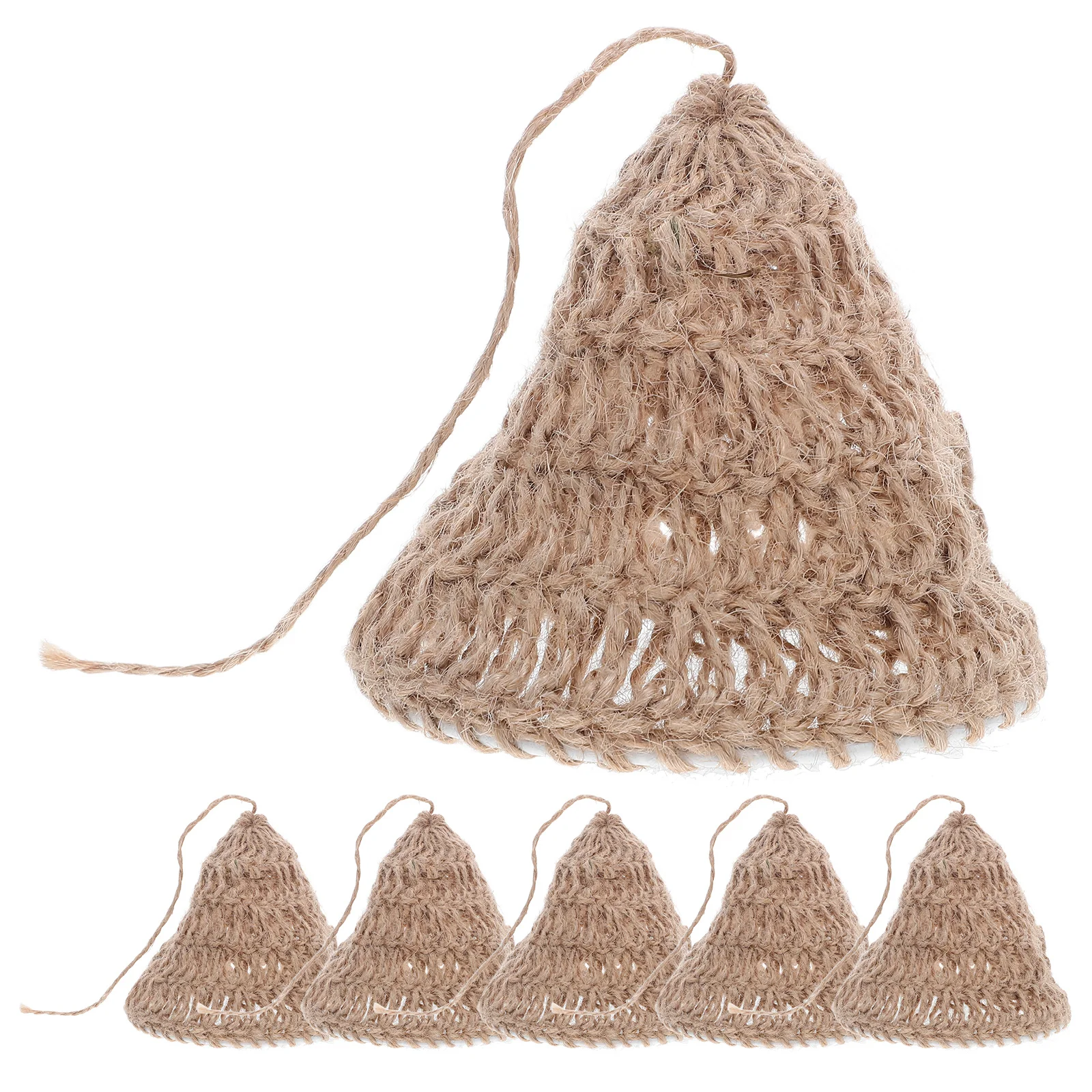 

6Pcs Nordic Woven Rope Lampshade Handwoven Boho Pendant Light Cover for Living Room Bedroom Dining Cafe Decorative