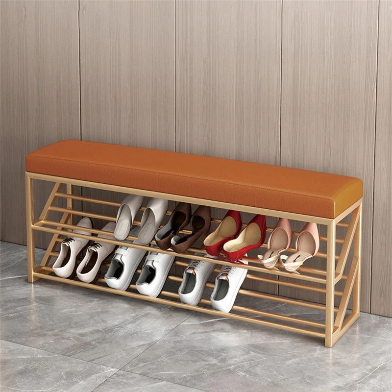 

Household Wrought Iron Shoe Changing Stool Home Furniture Hallway Porch Ottomans Nordic Shoe Cabinet Apartment Dormitory Bench