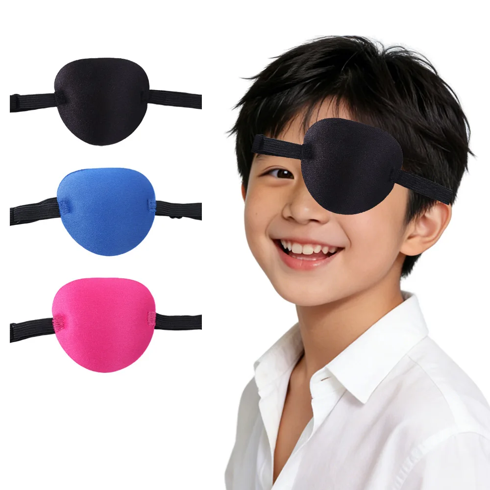 Concave Eye Patch 3D Single Eyepatch Adjustable Soft Amblyopia Eye Mask Breathable Amblyopia Eye Patches for Left or Right Eyes