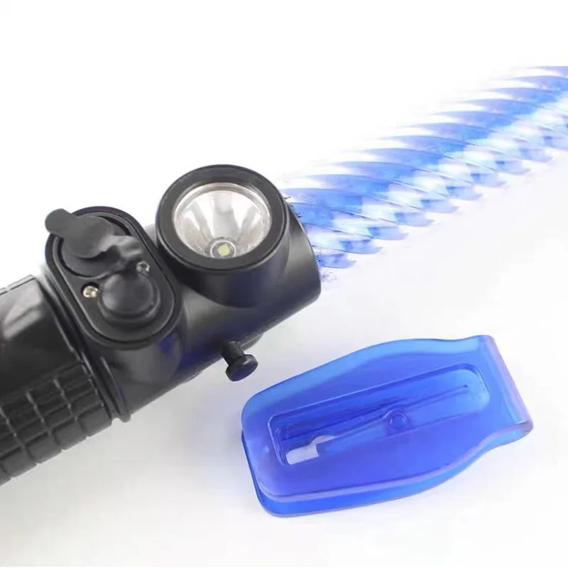 52cm LED Rechargeable Red Blue Warning Lighting Traffic Signal Baton, Whistle, Multifunctional Command