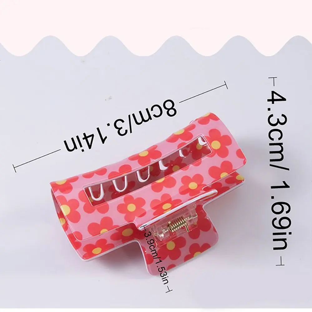 Headwear อะคริลิคคลิปผมแฟชั่นผม Claw ดอกไม้ Barrette