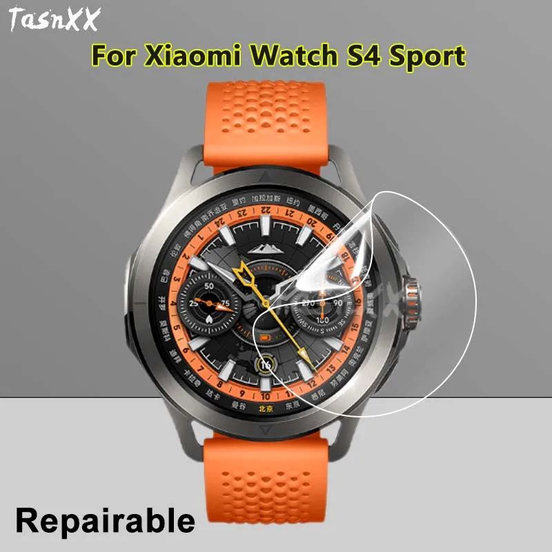 Ultra Clear Slim Screen Protector For Xiaomi Watch S4 Sport Anti Scratch Soft TPU Repairable Hydrogel Film -Not Tempered Glass