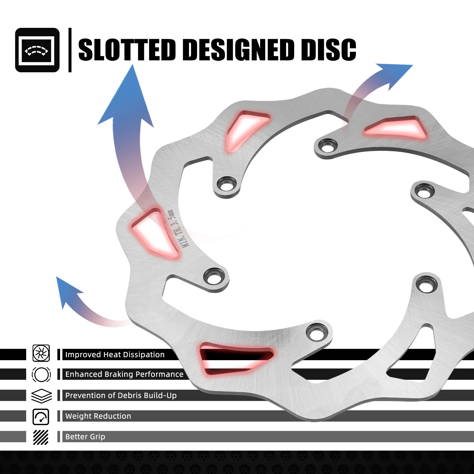 

For KTM EXC 300 1994-2022 EXC 250 EXCF 350 SXF 250 SXF 450 XCW 300 260/220mm Front Rear Brake Disc Rotor For GasGas EC 300 250