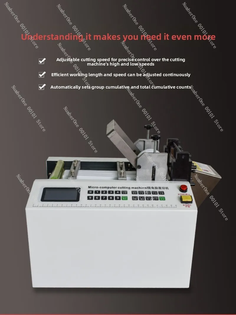 Fully Automatic Tube Cutter Heat Shrink Yellow Wax Computer Tube Cutter