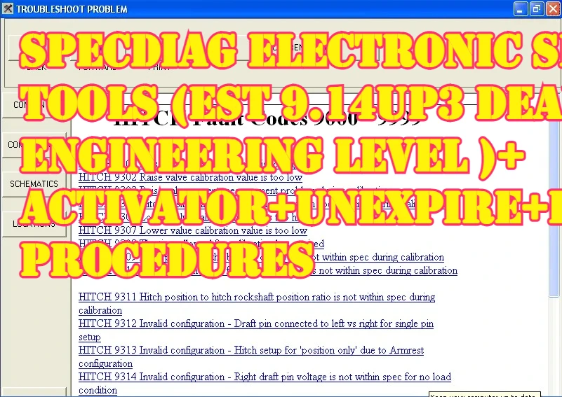 SpecDiag Electronic Service Tools (EST 9.15 Engineering Level )+ Activator+unexpire+Diagnostic Procedures