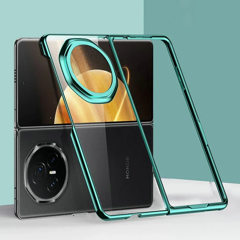 حافظة كمبيوتر صلبة شفافة عالية الدقة لهاتف Honor Magic V3، حافظة كمبيوتر صلبة رفيعة للغاية مطلية بالكروم لهاتف Honor Magic V3 #1