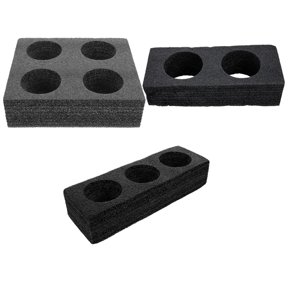 

3 pcs Cup Holder Black Pearl Cotton Drinks Carrier Tray for Coffee Milk Tea Beverage Shock Proof Portable Lightweight