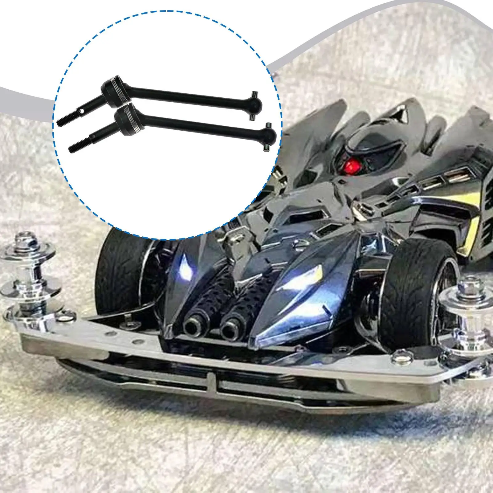 

2Pcs 1/10 RC Car Drive Shaft, Heavy Duty High Performance Easy to Install Replaces Professional Assembly Parts Accessories