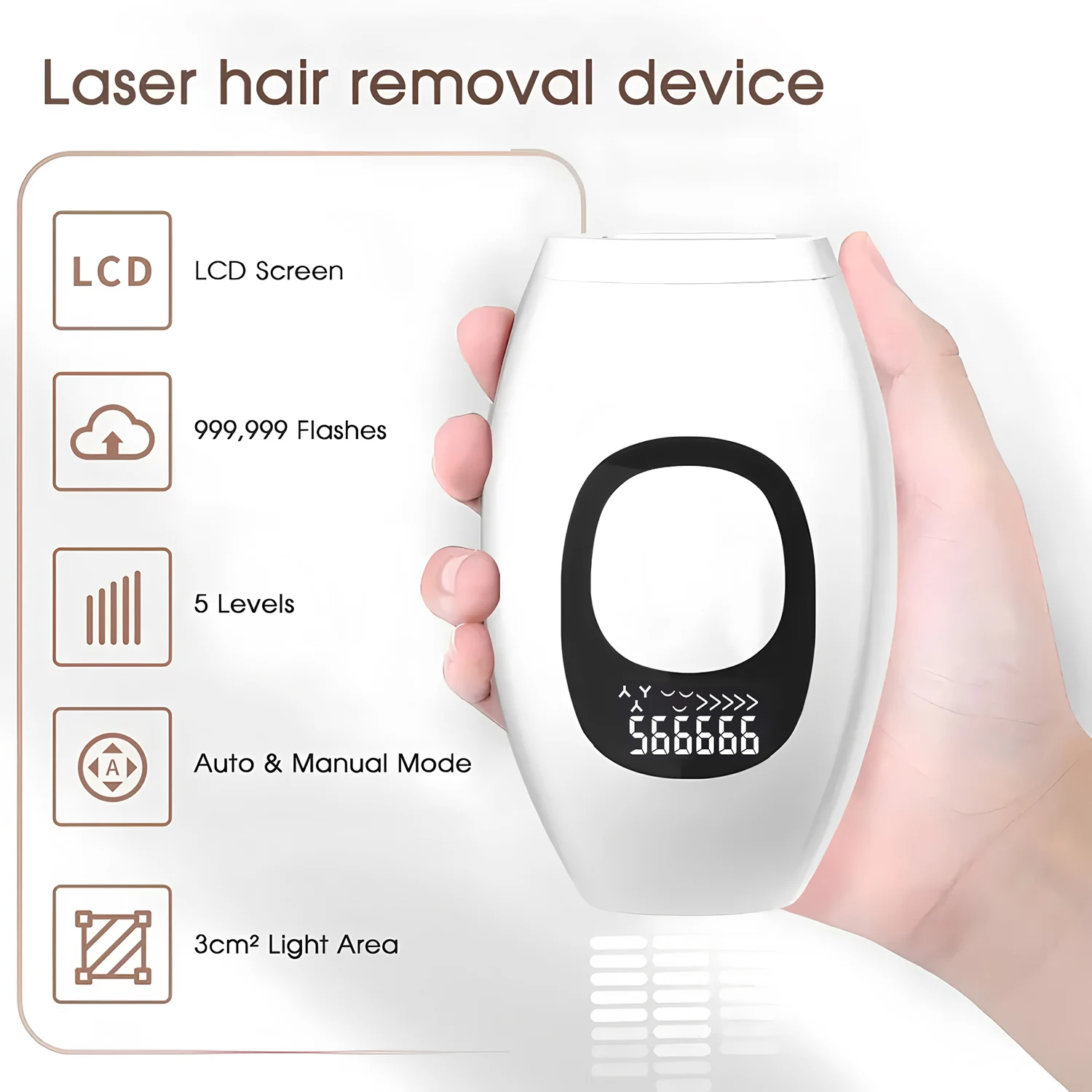 

Hair Laser Depilator Electric Painless Depilator Home IPL Pulses Hair Removal Handset Women Men Painless Razor Tool
