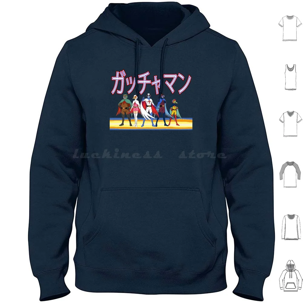 Battle Of The Planets Gatchman G Force Vintage Japanese Of The Galaxy Hoodies Long Sleeve Battle Of The Planets Battle