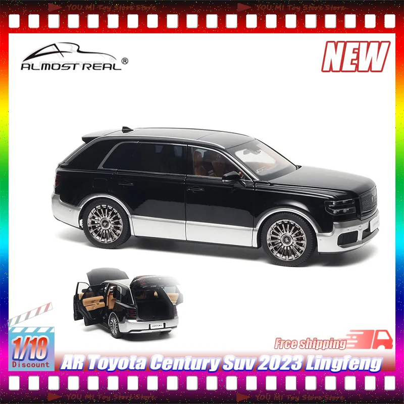 

Новая коллекционная модель автомобиля Toyota Century SUV 2023 Lingfeng, масштаб 1:18, почти как оригинал, с правым рулем, полностью открывающаяся, из литого сплава, премиум-класса