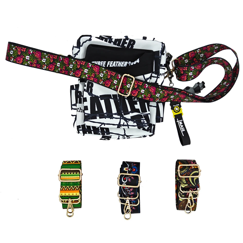 Fashionable and Versatile Shoulder Strap with Adjustable Ethnic Style Bag Strap, Replaceable Multi-functional Luggage Accessorie