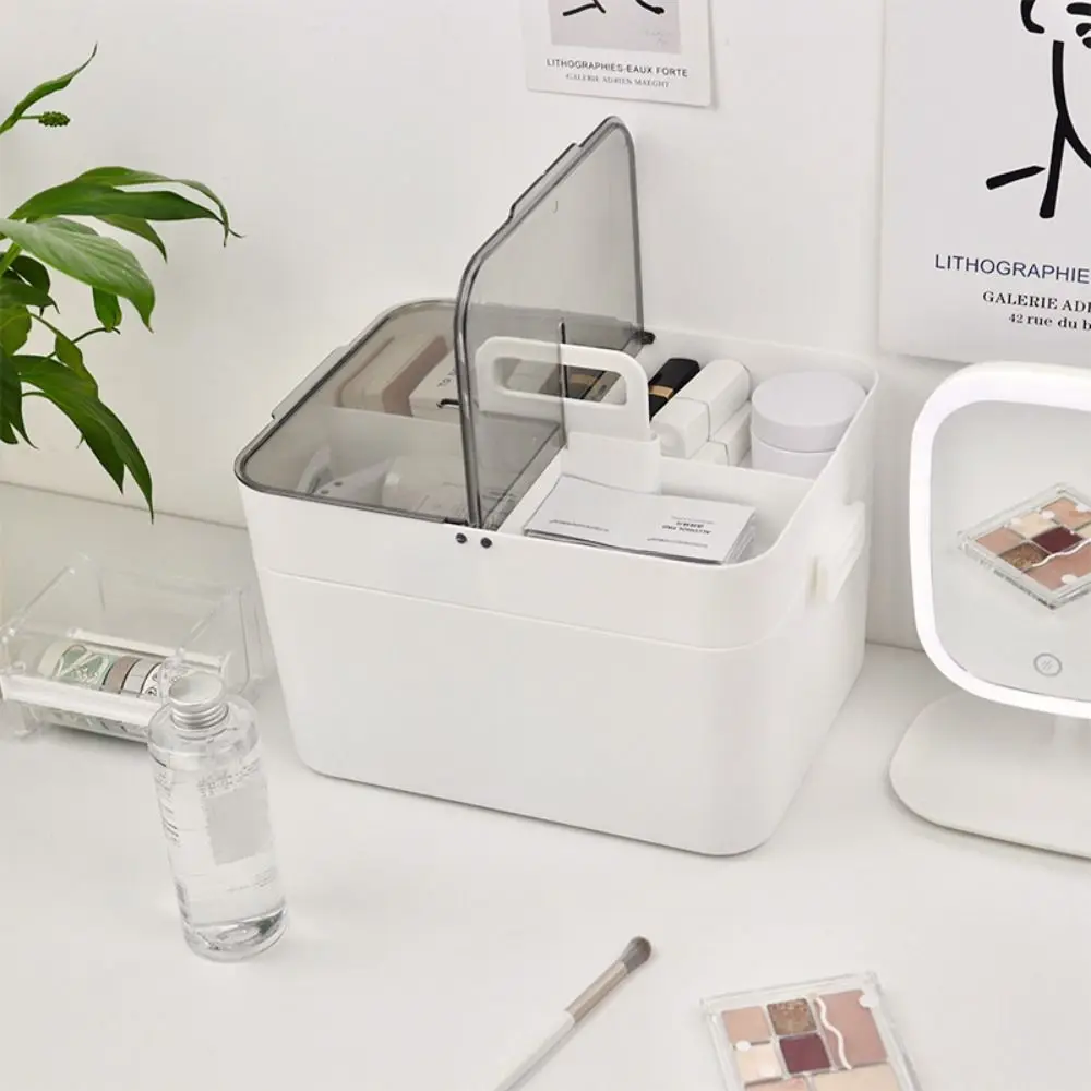 

Double Layer Home Storage Box Plastic Dustproof Medicine Box Large Capacity Moistureproof Medicine Storage Container