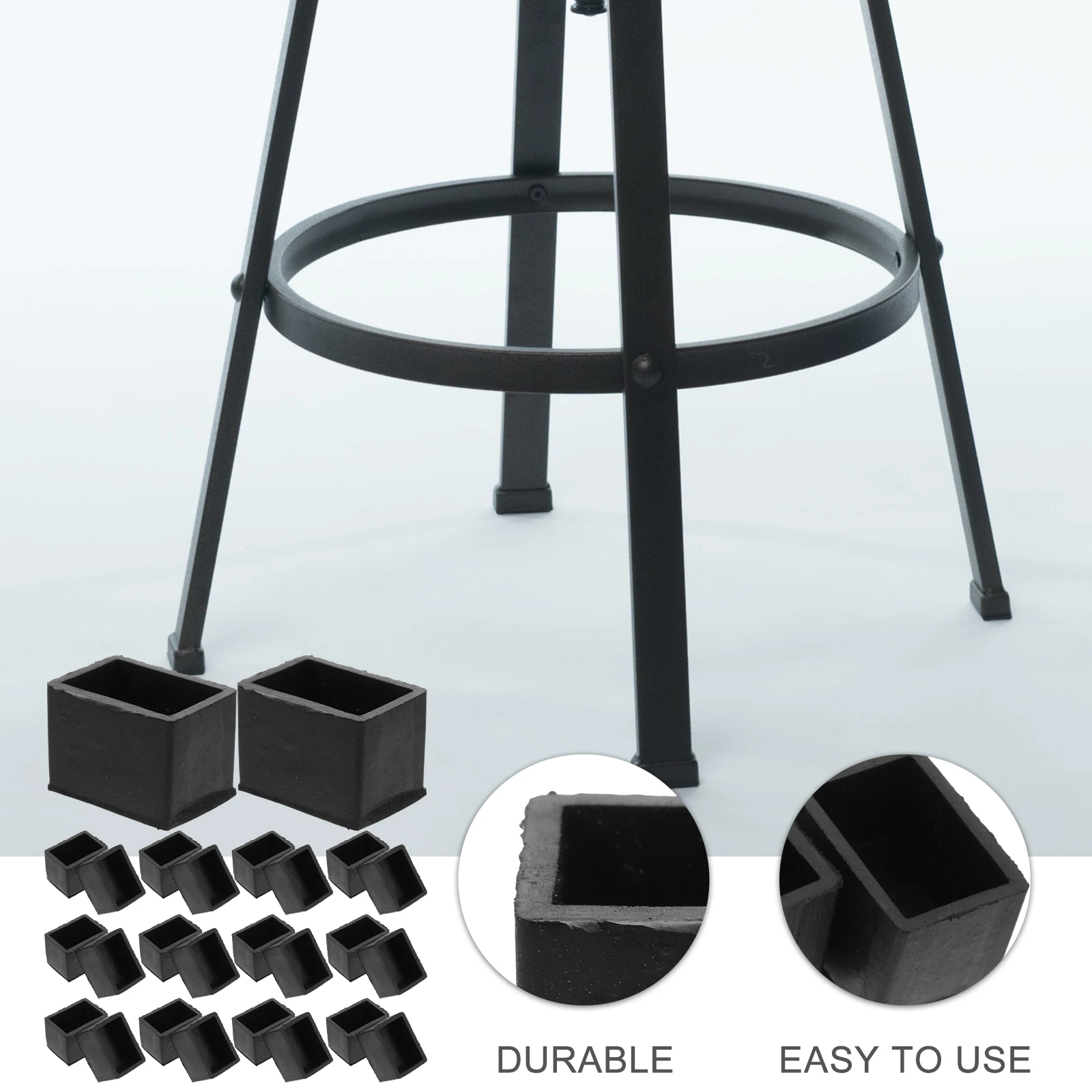 

30pcs Thicken Rubber Chair Feet Covers Floor Protectors Furniture Legs Non-Slip Durable Chair Leg Caps Table Leg Covers