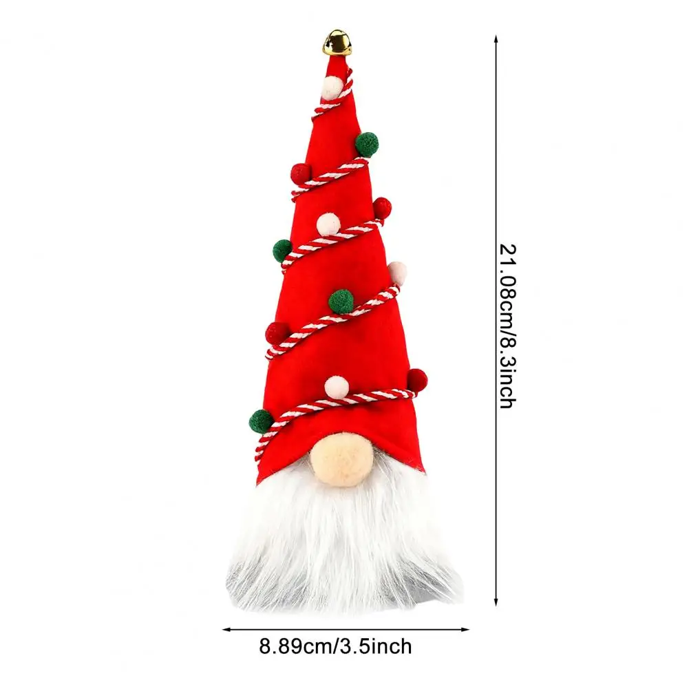 Lighted Christmas Gnome Handmade Plush Scandinavian Swedish Tomte Light Up Santa Elf Toy For Tabletop Tiered Tray Xmas Decor