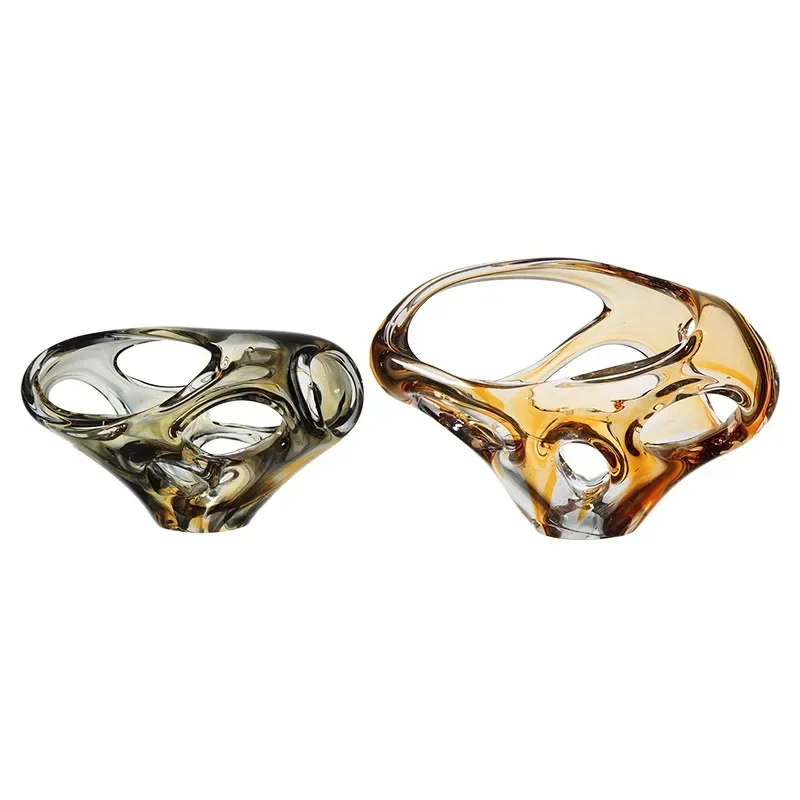 Modern art Nordic light luxury interior living room decoration, crystal glazed glass craft ornament