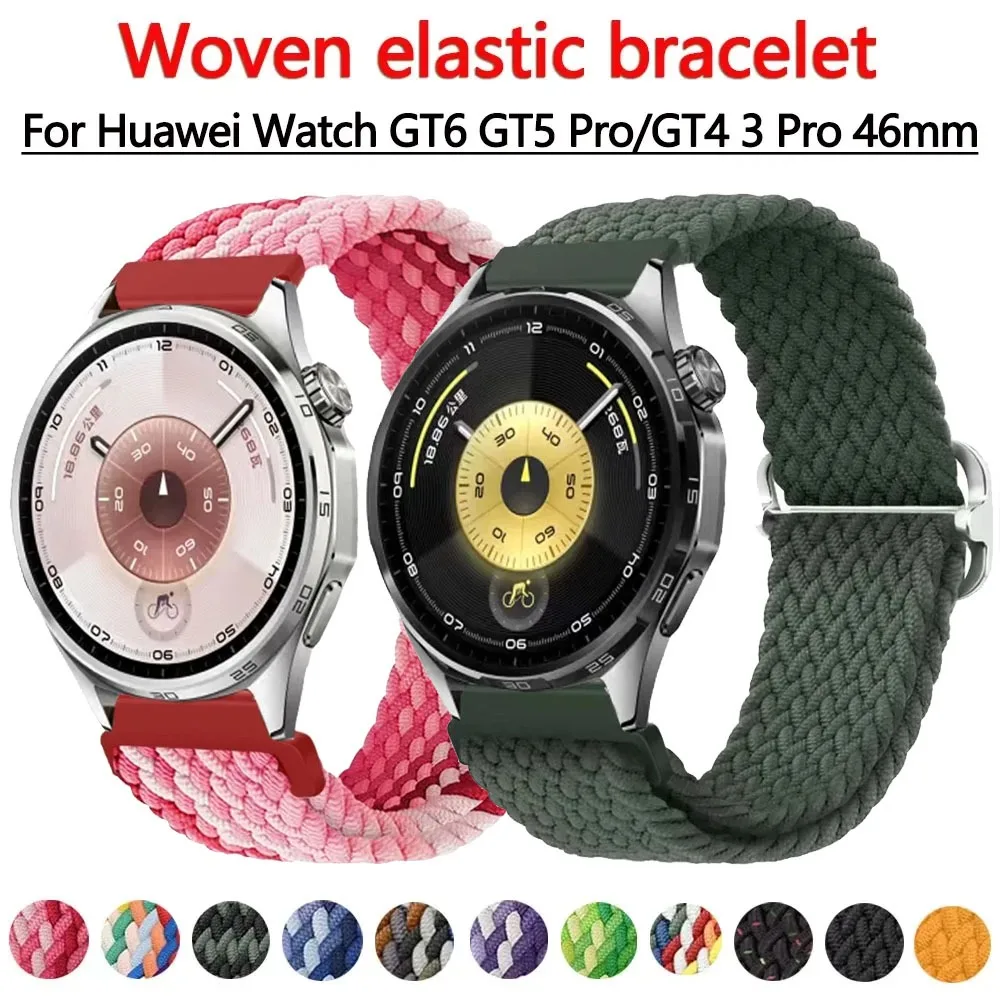 20mm 22mm Nylon Strap For Samsung Watch 7/6/5/4 Huawei Watch 5/4 GT6/5/3/4 Pro 46mm Bracelet For Amazfit GTR4/GTS4/Bip 5-6 Band