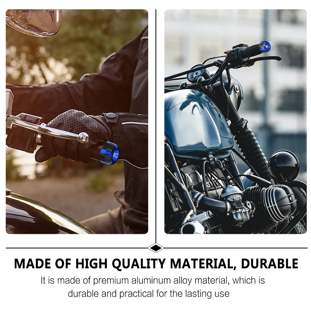 

2pcs Motorcycle Handlebar Plug Alloy Anti-Collision End Cap For Off-Road Motorbike Durable Aluminum Round Plug, Handlebar Ends